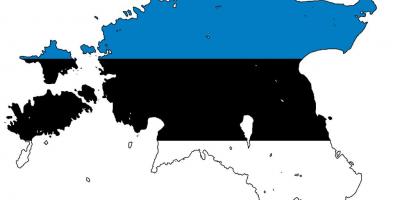 地图爱沙尼亚的标志