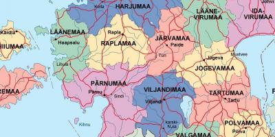 地图，爱沙尼亚政治