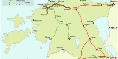 地图爱沙尼亚铁路公司